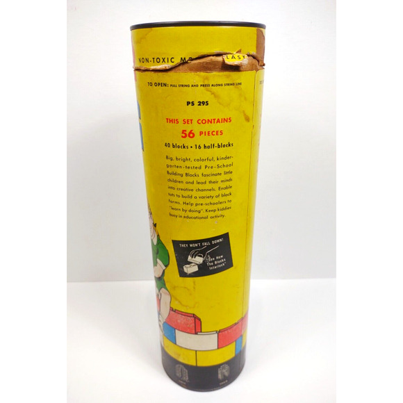 VTG Tri-State Toys Pre-School Plastic Block City Model PS 295 Building Set Toy - Picture 5 of 11